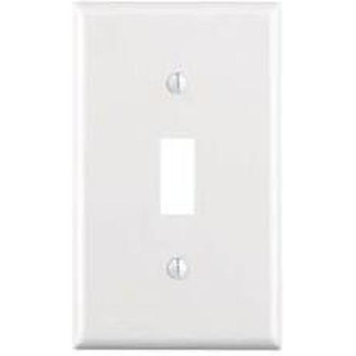 VISTA SINGLE GANG TOGGLE SWITCH PLATE - WHITE-VISTA-VISTA-Default-Covalin Electrical Supply