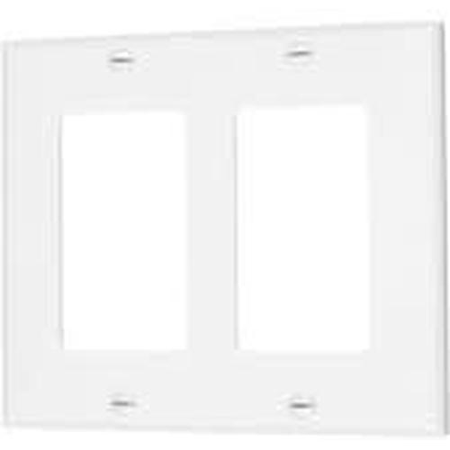 VISTA DOUBLE GANG DECORATIVE PLATE - WHITE