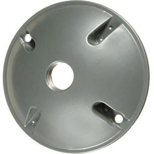 ROUND 1-HOLE COVER W/GASKET - GREY-VISTA-VISTA-Default-Covalin Electrical Supply