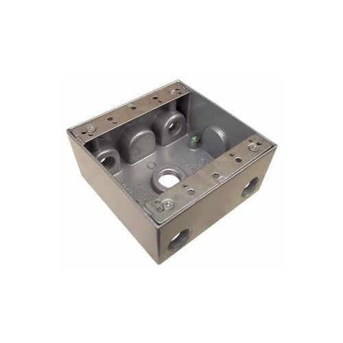 WEATHERPROOF DIE CAST BOX  5 HOLE 3/4 IN