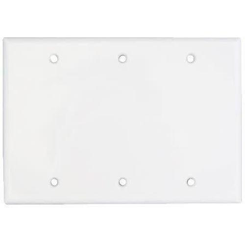3 GANG BLANK WALL PLATE, WHITE-ORTECH-CROWN DISTRIBUTION-Default-Covalin Electrical Supply