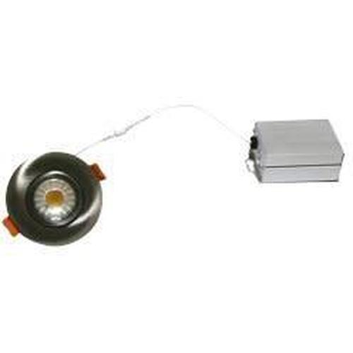 SLIM LED DOWNLIGHT 3'', 8W 550LMN, GIMBLE, 3000K SATIN NICKEL, 360 DEGREE ROTATION-ORTECH-CROWN DISTRIBUTION-Default-Covalin Electrical Supply