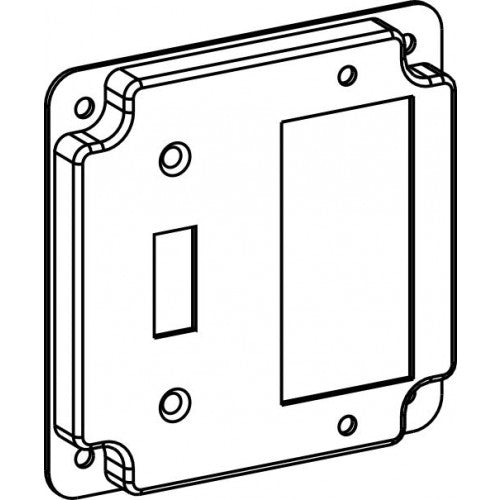 4S INDUSTRIAL COVER - TOGGLE/GFCI, CRUSHED CORNER