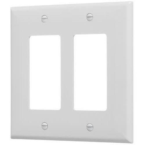 2-GANG MID SIZE DECORATIVE PLATE - WHITE-VISTA-VISTA-Default-Covalin Electrical Supply