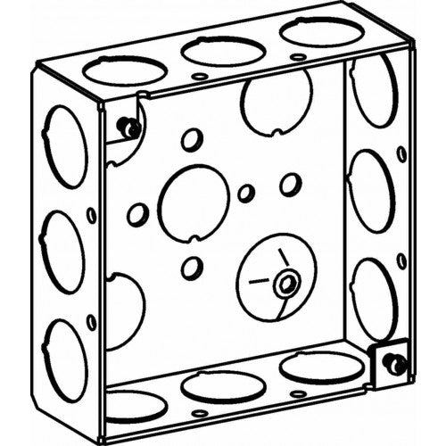 4S 1-1/2" DEEP BOX WITH 1/2" KNOCK OUTS