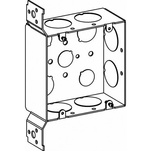 5S BOX 2-1/8" DEEP + BRACKET 1" KO
