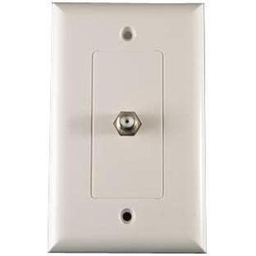 SINGLE GANG PLATE WITH CABLE CONNECTOR, WHITE-ORTECH-CROWN DISTRIBUTION-Default-Covalin Electrical Supply