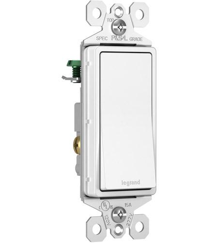 LEGRAND 15AMP 120/277VAC 1-POLE RADIANT® DECORATOR SWITCH, WHITE