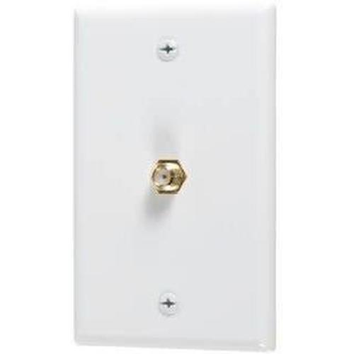 CABLE JACK W/PLATE - WHITE-VISTA-VISTA-Default-Covalin Electrical Supply