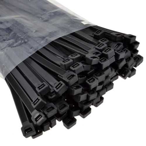 CABLE TIES - 8" 50LB TYPE 21S BLACK UV - 100/BAG