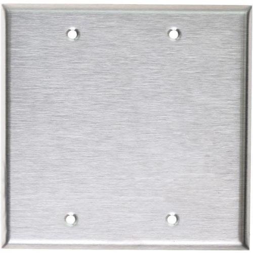 2-GANG BLANK PLATE #430 S.S GRADE-VISTA-VISTA-Default-Covalin Electrical Supply