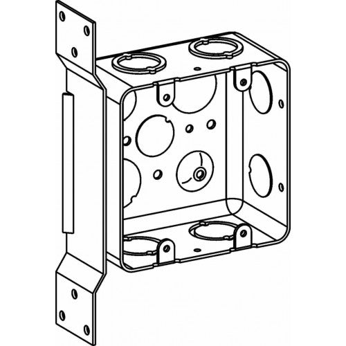 2-G DRAWN HANDY BOX + FLT BRKT 2-1/8" DP