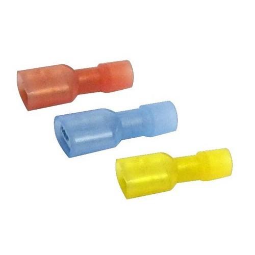 BLUE 16-14 .032 X .250 FULLY INSULATED MALE DISCONNECT BAG OF 25