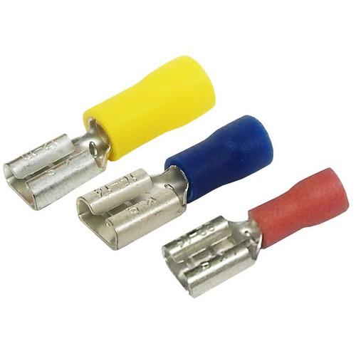 RED 22-16 .032 X .250 FEMALE DISCONNECT BAG OF 25