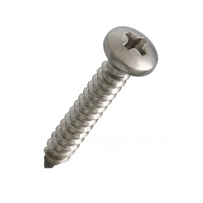 STAINLESS #8 X 2" PAN HEAD SHEET METAL SCREWS X2