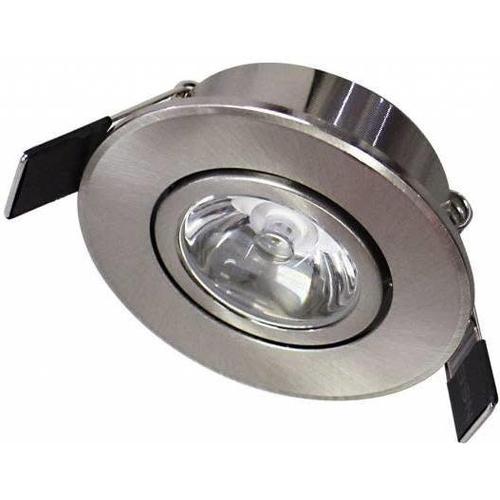 3'' MINI LED PUK LIGHT 3W, 240LMN, 3000K WARM WHITE, GIMBLE, SATIN NICKEL-ORTECH-CROWN DISTRIBUTION-Default-Covalin Electrical Supply