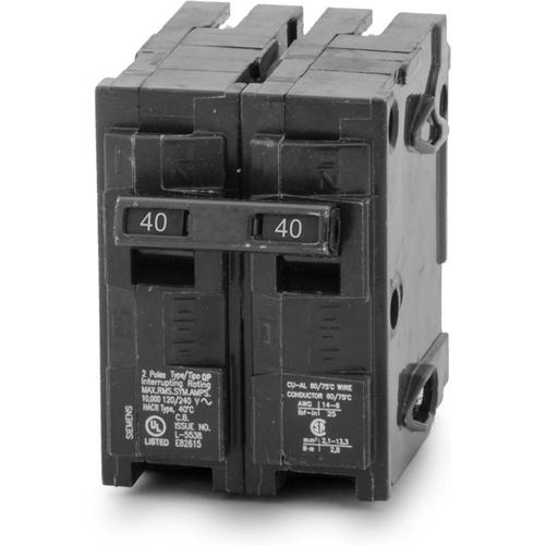 SIEMENS 2 POLE 40A PUSH-IN CIRCUIT BREAKER Q240-SIEMENS-DEALER SOURCE-Default-Covalin Electrical Supply