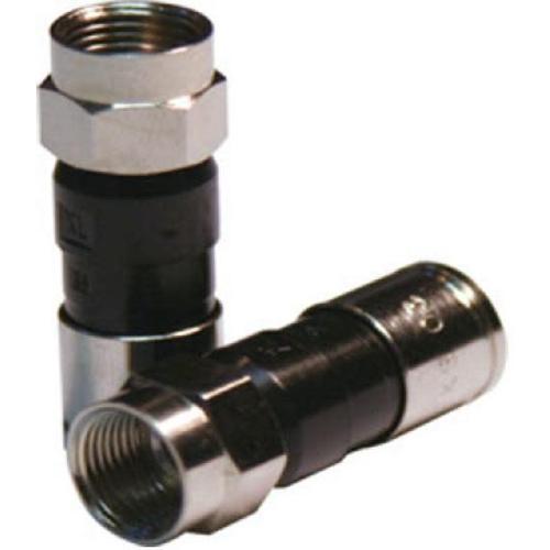 PPC F-TYPE COMPRESSION CONNECTORS FOR RG6 CABLE - PACK OF 50-TECHCRAFT-COMPUTER PLUG-Default-Covalin Electrical Supply